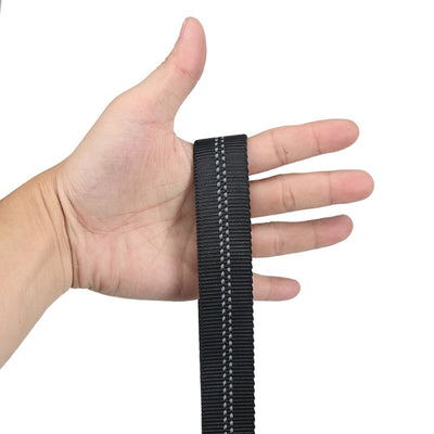 Black Quick-Release Reflective Dog Leash - SEALSGLOBAL